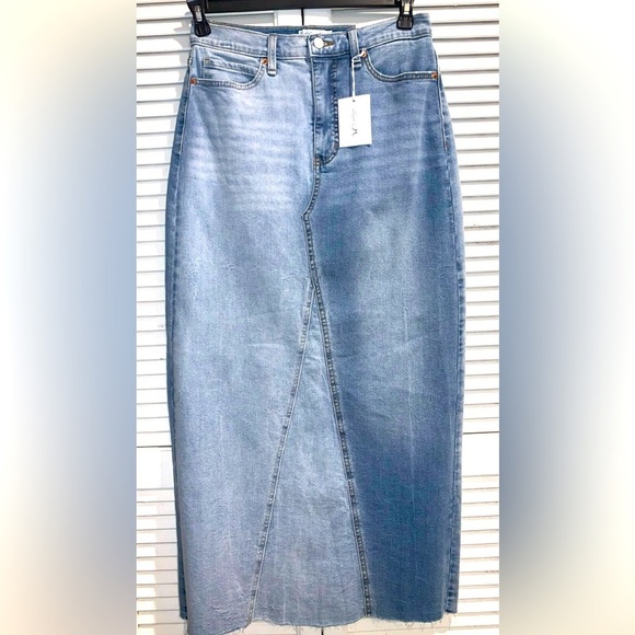 NWT Jessica Simpson Maxi Denim Light wash Skirt size 12 - Picture 4 of 6